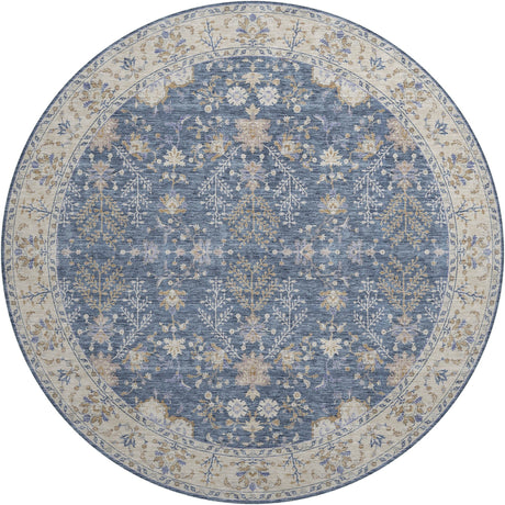 Dalyn Hatay HY9 Blue Rug round rug