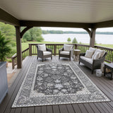 Dalyn Hatay HY9 Charcoal Rug outdoor lifestyle image
