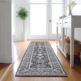 Dalyn Hatay HY9 Charcoal Rug shown in a room