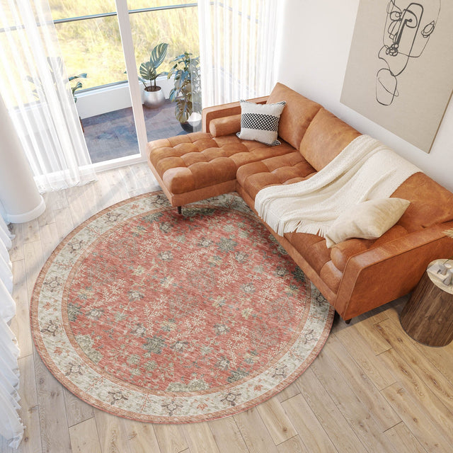 Dalyn Hatay HY9 Coral Rug shown in a room