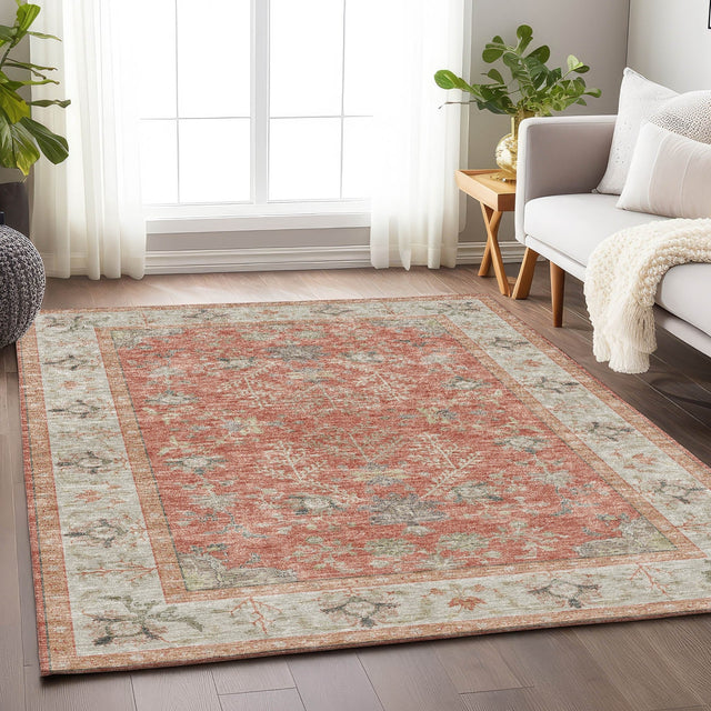 Dalyn Hatay HY9 Coral Rug shown in a room