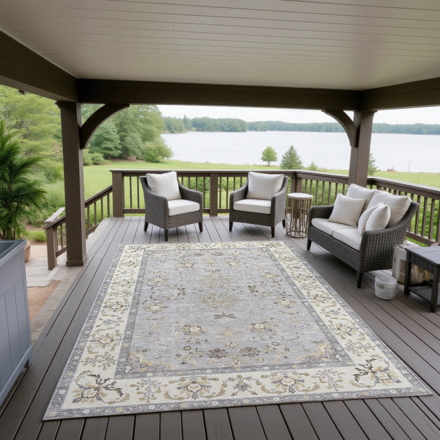 Dalyn Hatay HY9 Gray Rug outdoor lifestyle image