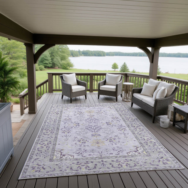 Dalyn Hatay HY9 Lavender Rug outdoor lifestyle image