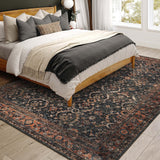 Dalyn Jericho JC1 Charcoal Rug shown in a room