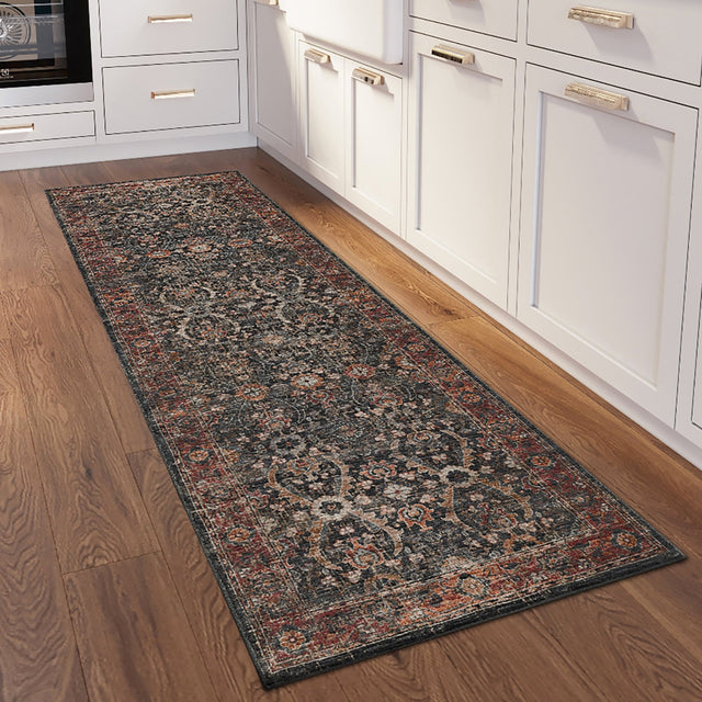 Dalyn Jericho JC1 Charcoal Rug shown in a room