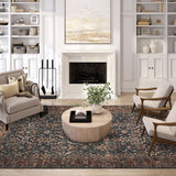 Dalyn Jericho JC1 Charcoal Rug shown in a room