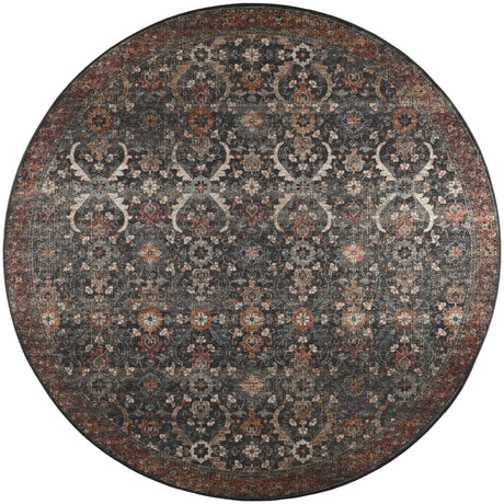 Dalyn Jericho JC1 Charcoal Rug round rug
