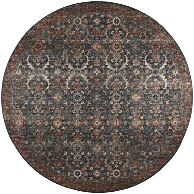 Dalyn Jericho JC1 Charcoal Rug round rug