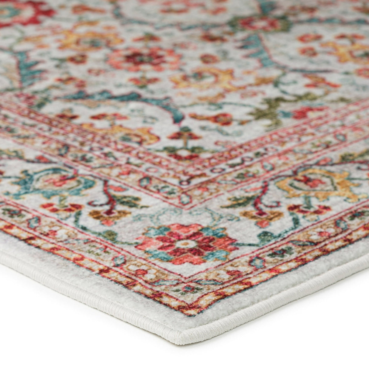 Dalyn Jericho JC1 Ivory Rug corner detail