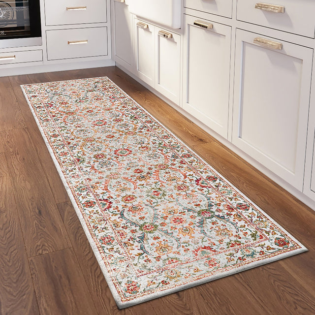 Dalyn Jericho JC1 Ivory Rug shown in a room
