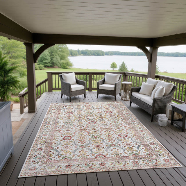 Dalyn Jericho JC1 Ivory Rug outdoor lifestyle image