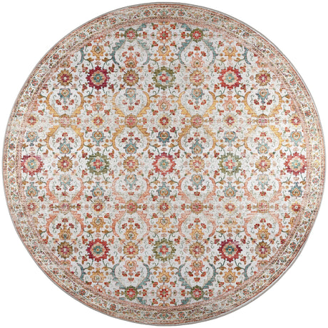 Dalyn Jericho JC1 Ivory Rug round rug