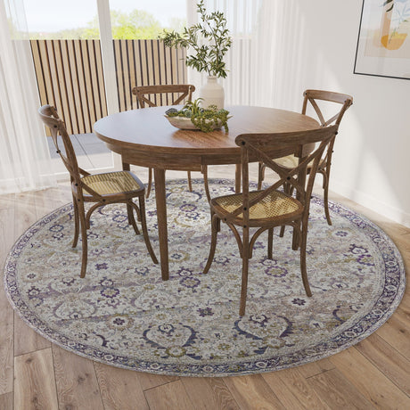 Dalyn Jericho JC1 Oyster Rug shown in a room