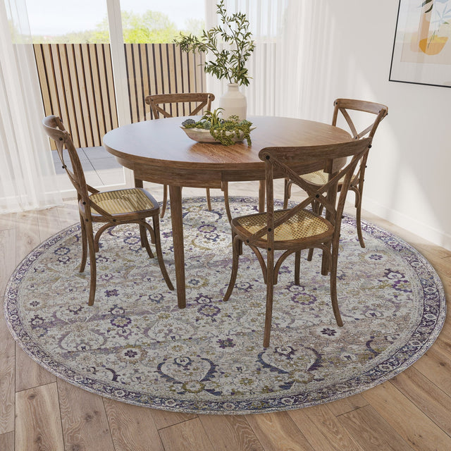 Dalyn Jericho JC1 Oyster Rug shown in a room