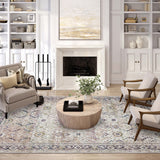 Dalyn Jericho JC1 Oyster Rug shown in a room