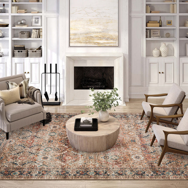 Dalyn Jericho JC1 Taupe Rug shown in a room