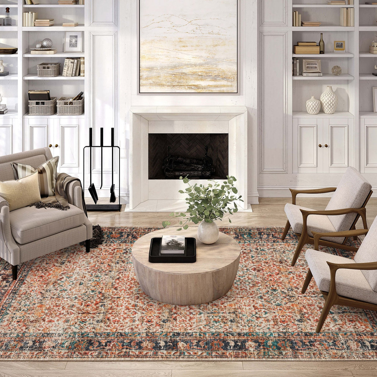 Dalyn Jericho JC10 Linen Rug shown in a room
