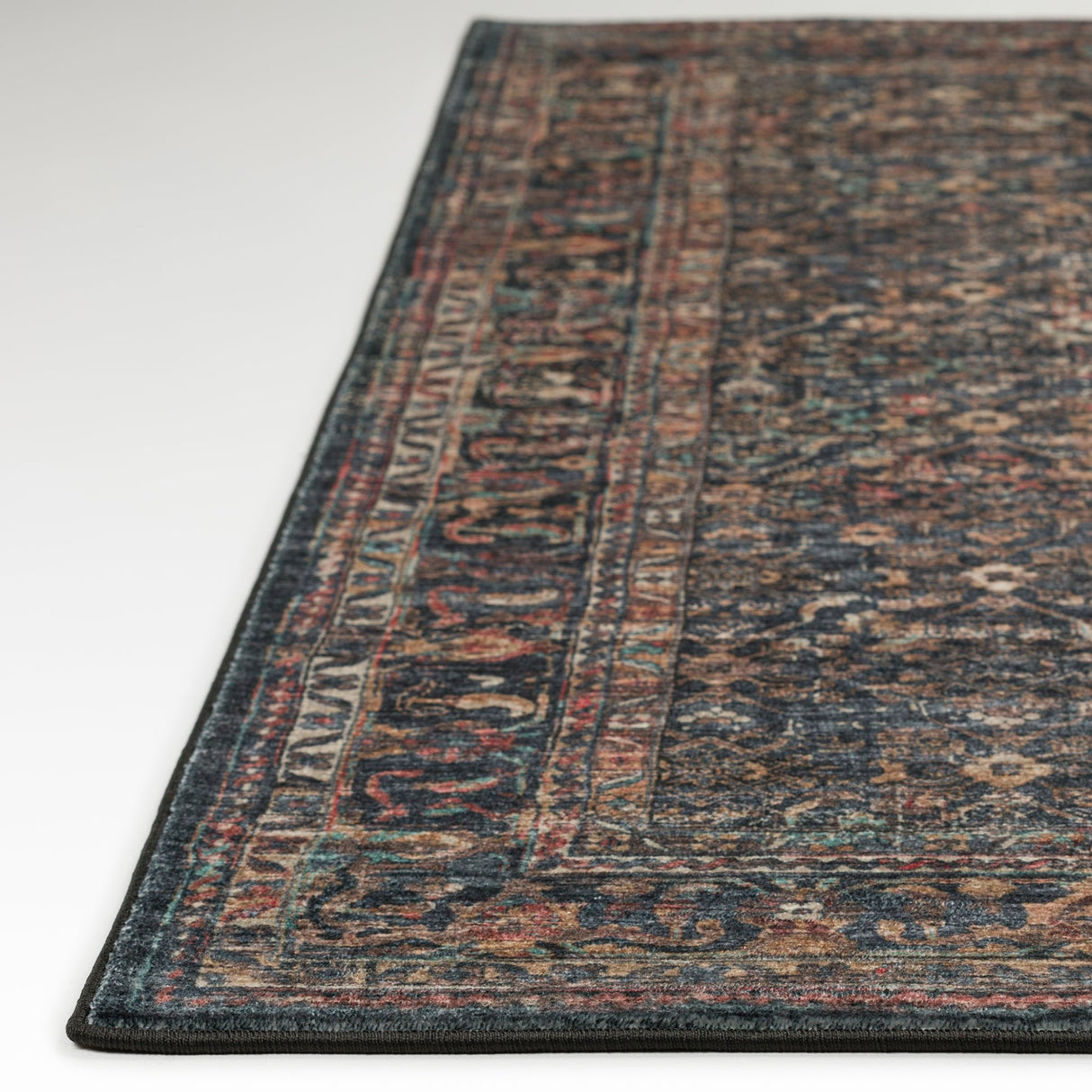 Dalyn Jericho JC10 Midnight Rug finished edge detail
