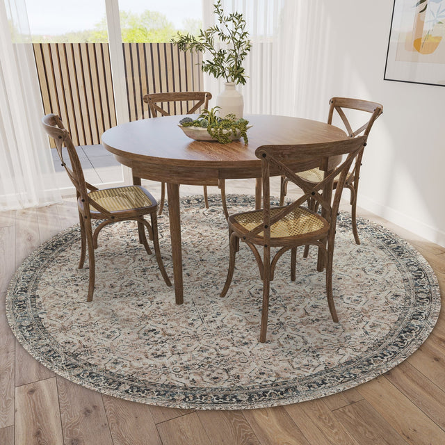 Dalyn Jericho JC10 Taupe Rug shown in a room