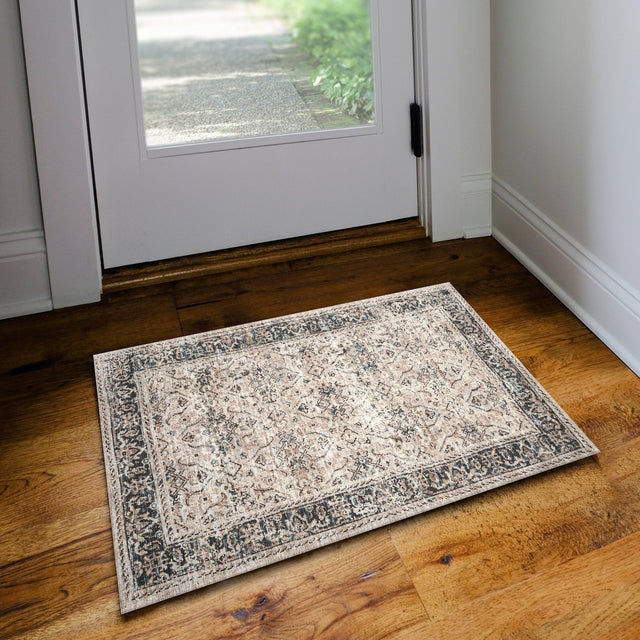 Dalyn Jericho JC10 Taupe Rug shown in a room
