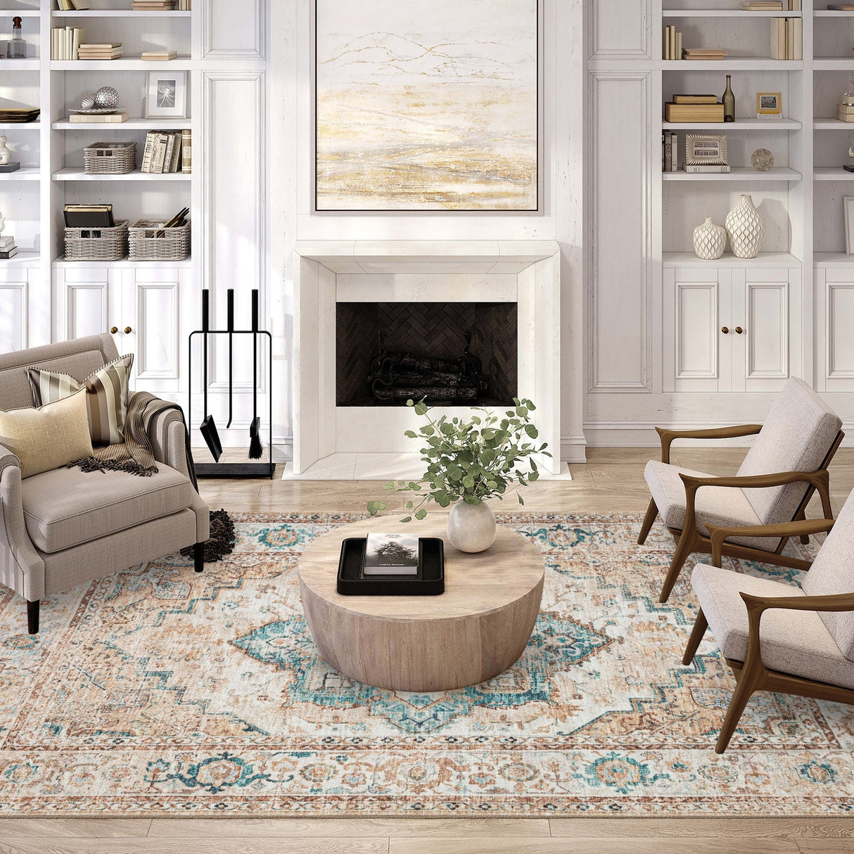 Dalyn Jericho JC2 Biscotti Rug shown in a room