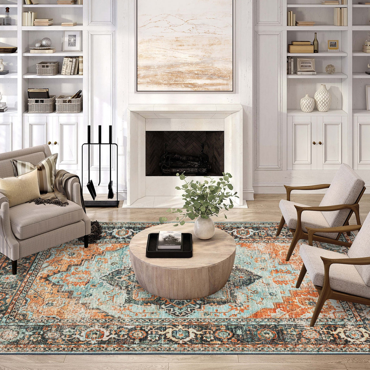 Dalyn Jericho JC2 Mist Rug shown in a room
