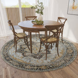 Dalyn Jericho JC2 Pewter Rug shown in a room