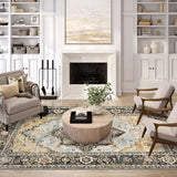 Dalyn Jericho JC2 Pewter Rug shown in a room