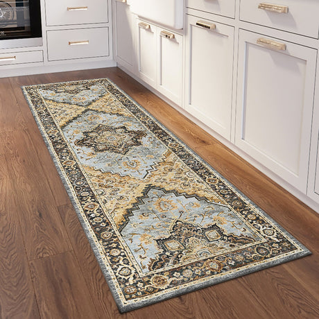 Dalyn Jericho JC2 Pewter Rug shown in a room
