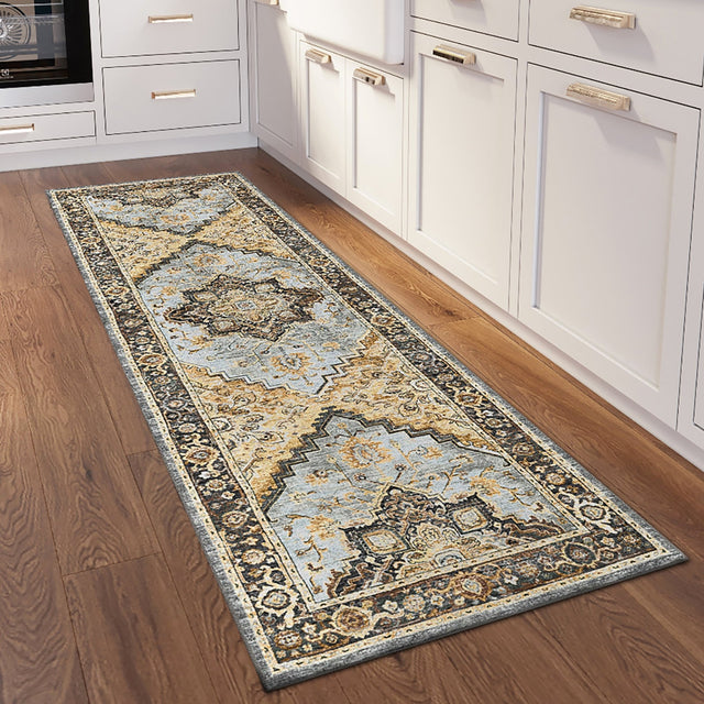 Dalyn Jericho JC2 Pewter Rug shown in a room