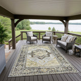 Dalyn Jericho JC2 Pewter Rug outdoor lifestyle image