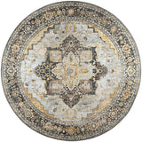 Dalyn Jericho JC2 Pewter Rug round rug