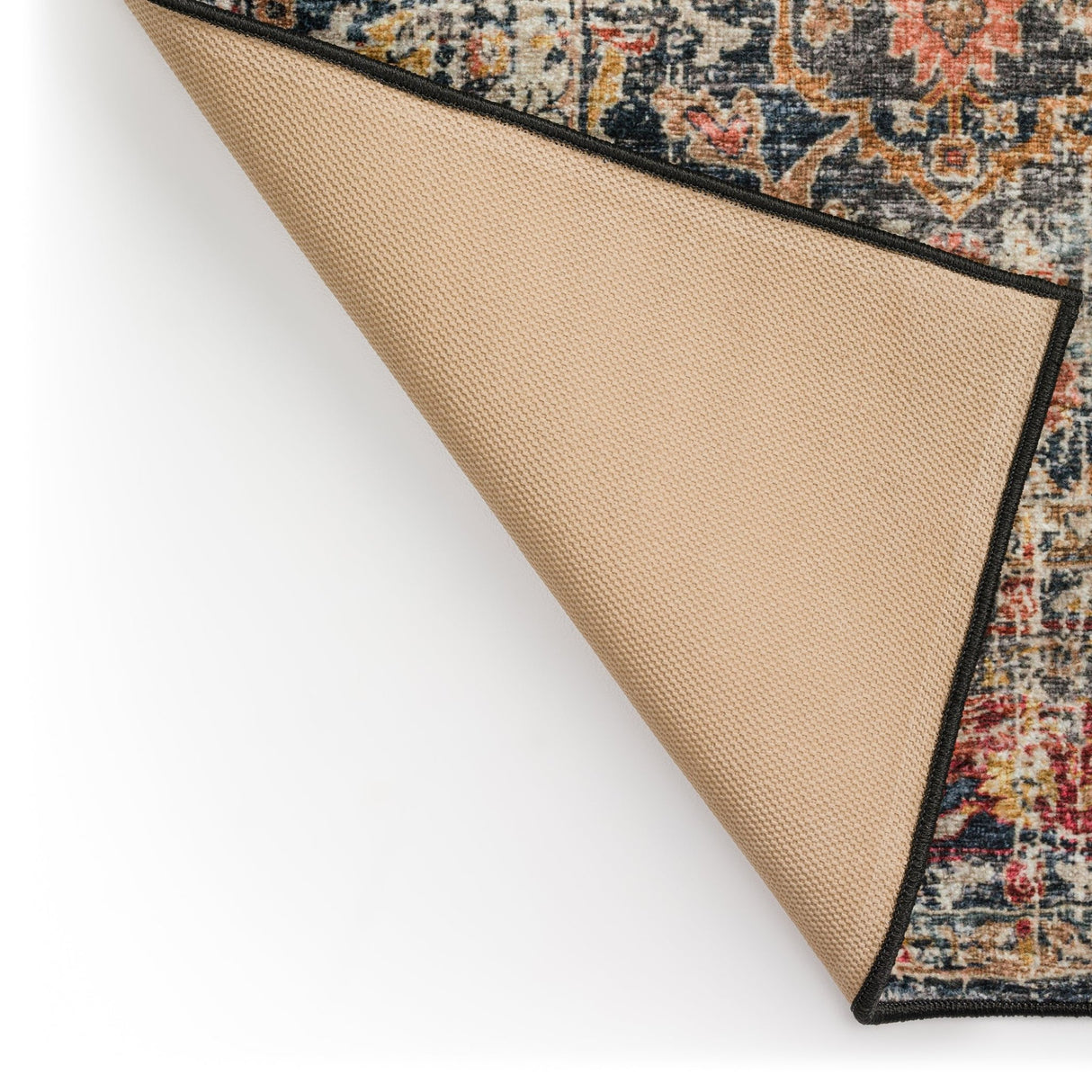 Dalyn Jericho JC3 Charcoal Rug backing detail