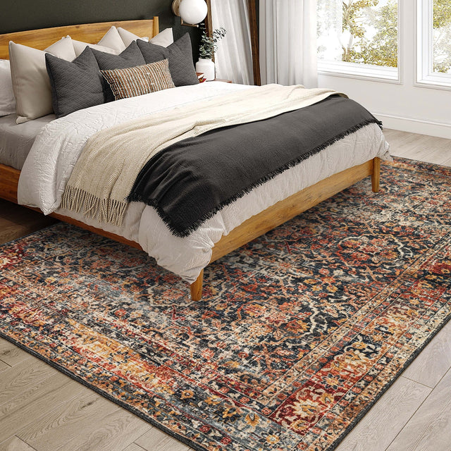 Dalyn Jericho JC3 Charcoal Rug shown in a room