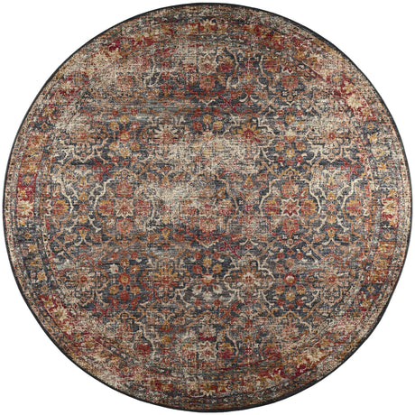 Dalyn Jericho JC3 Charcoal Rug round rug