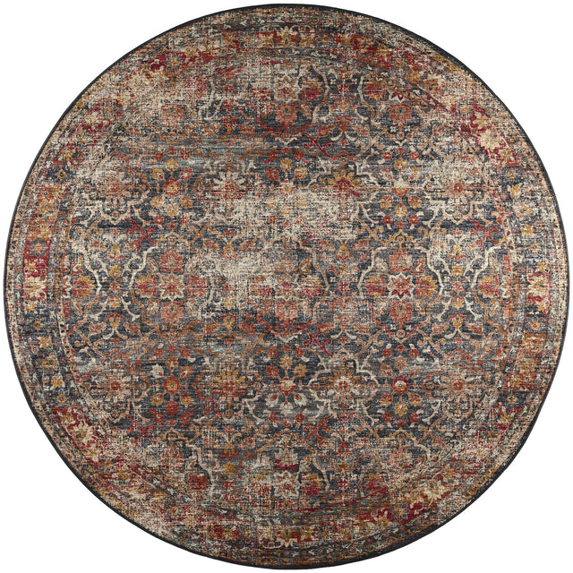 Dalyn Jericho JC3 Charcoal Rug round rug
