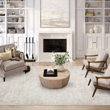 Dalyn Jericho JC3 Pearl Rug shown in a room