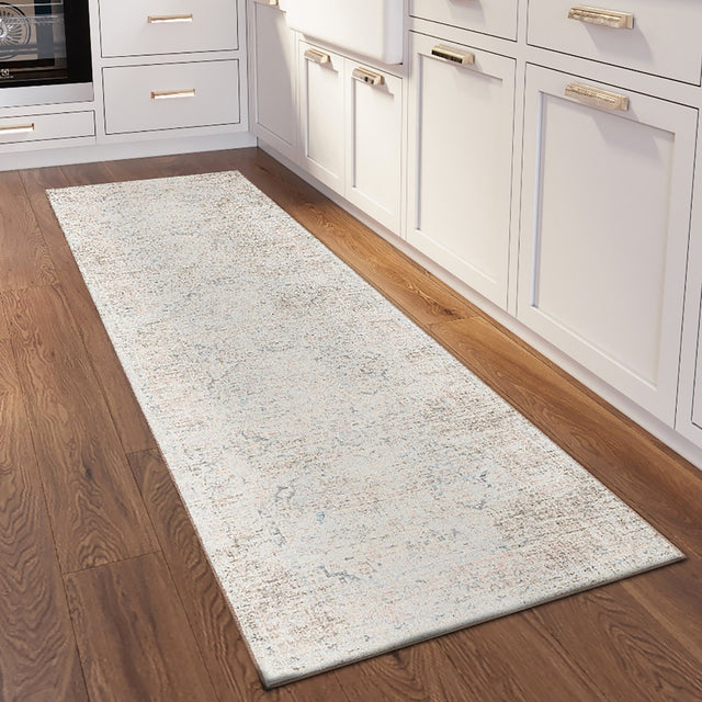 Dalyn Jericho JC3 Pearl Rug shown in a room
