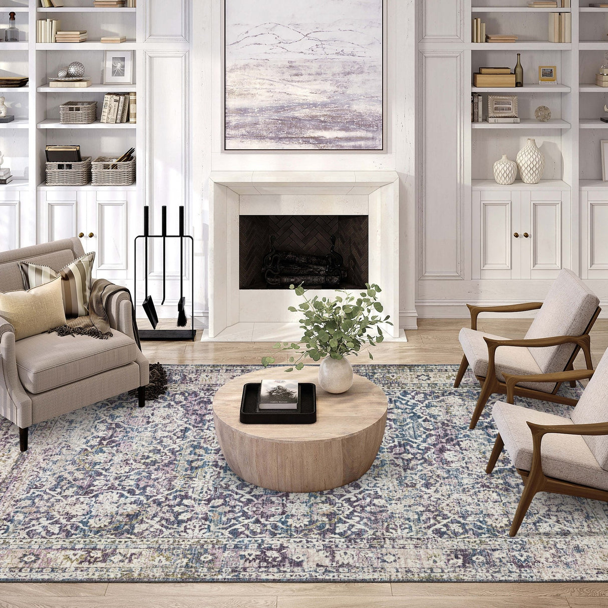 Dalyn Jericho JC3 Violet Rug shown in a room