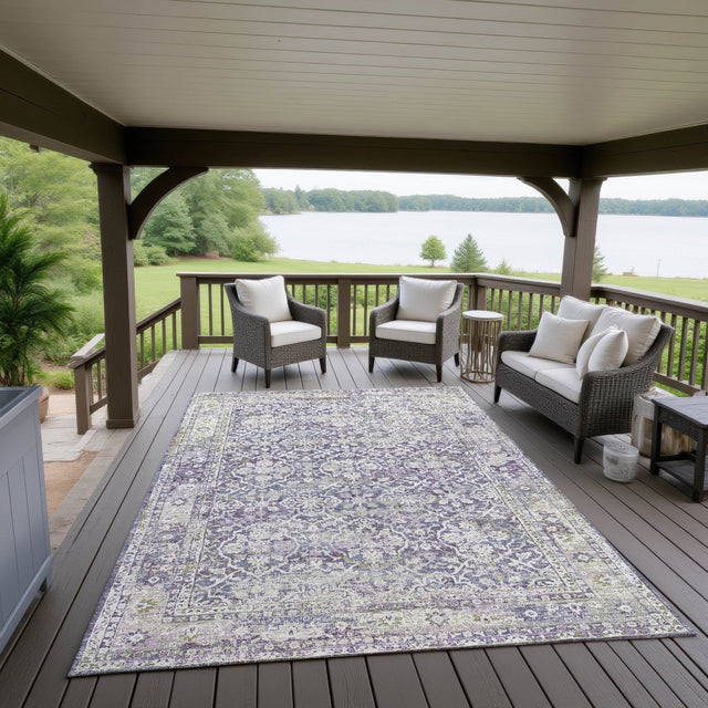 Dalyn Jericho JC3 Violet Rug outdoor lifestyle image