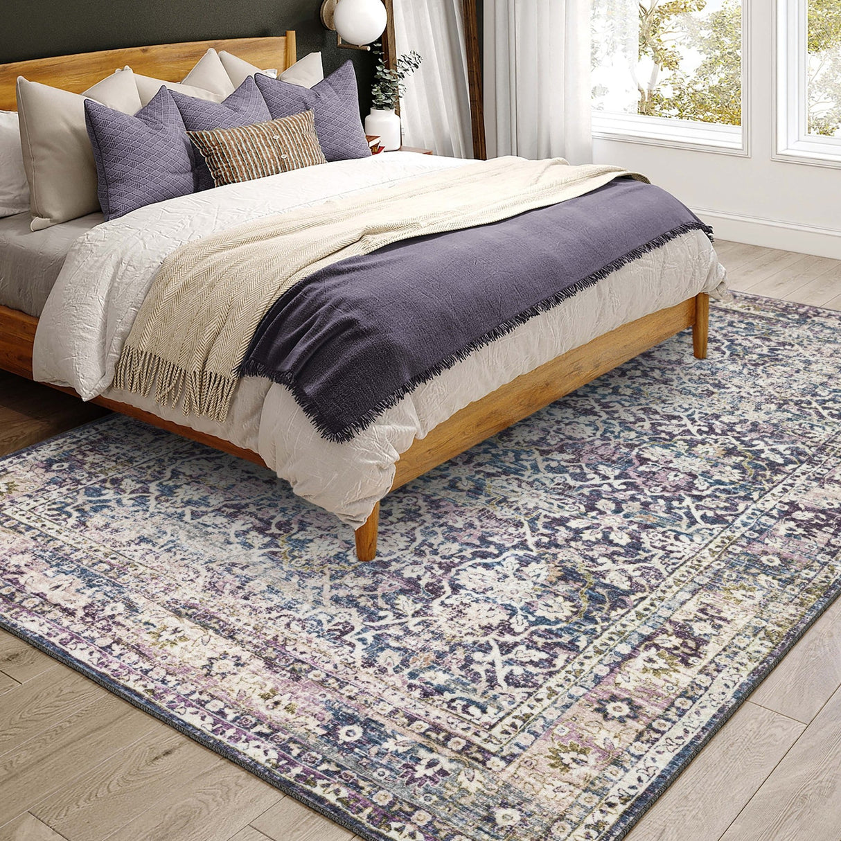 Dalyn Jericho JC3 Violet Rug shown in a room