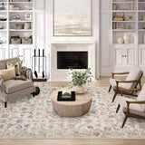 Dalyn Jericho JC4 Linen Rug shown in a room