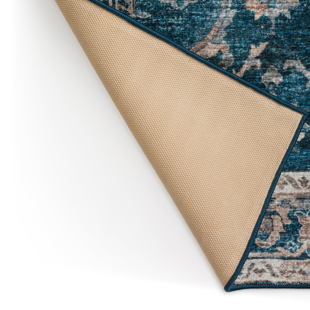 Dalyn Jericho JC4 Navy Rug backing detail