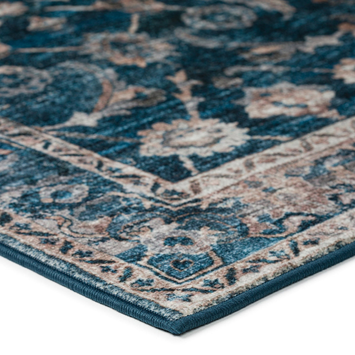 Dalyn Jericho JC4 Navy Rug corner detail