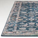 Dalyn Jericho JC4 Navy Rug finished edge detail