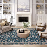 Dalyn Jericho JC4 Navy Rug shown in a room