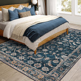 Dalyn Jericho JC4 Navy Rug shown in a room
