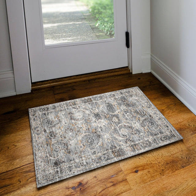 Dalyn Jericho JC4 Silver Rug shown in a room