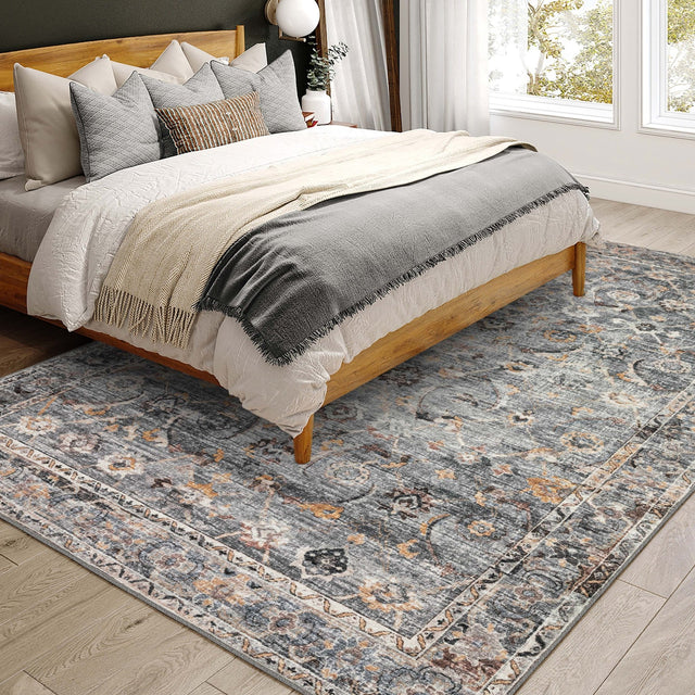 Dalyn Jericho JC4 Silver Rug shown in a room