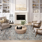 Dalyn Jericho JC4 Silver Rug shown in a room